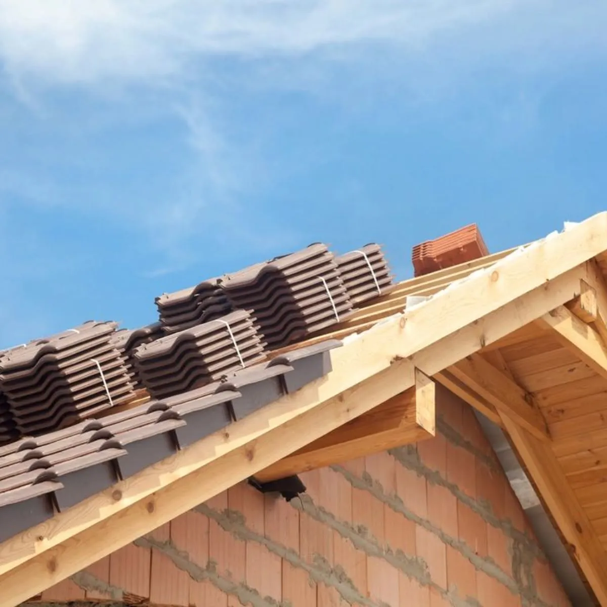 Roofing tile stacking and structural inspection for a Chula Vista, CA building